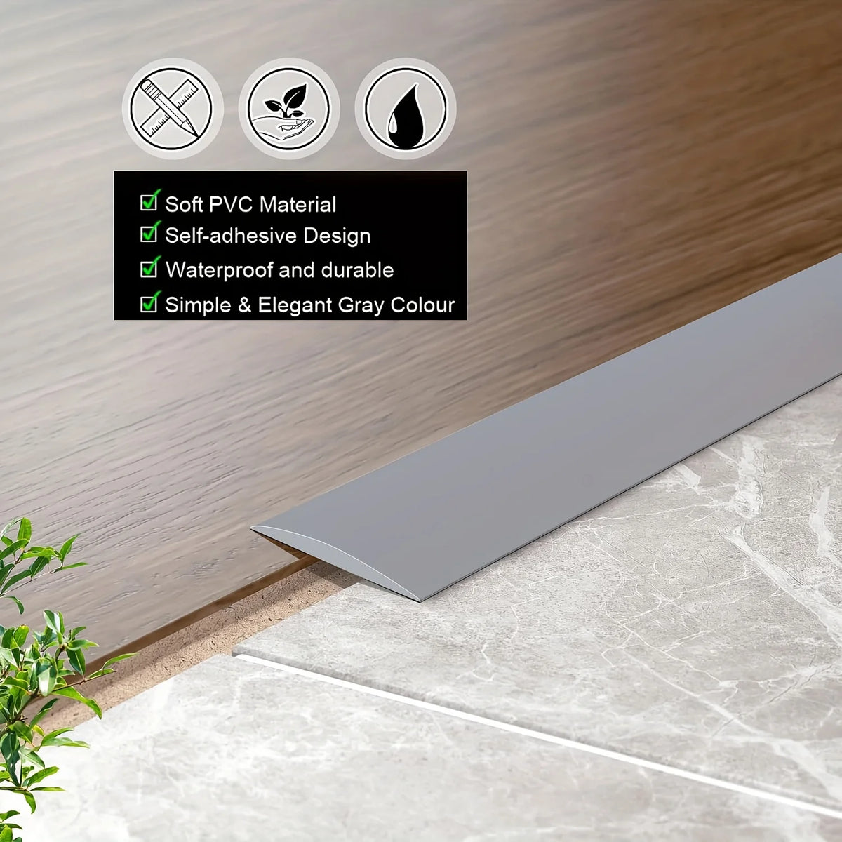 ruban bordure pvc adhésif aspect bois moderne gris blanc noir