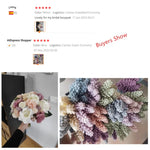 bouquet artificiel fleurs pompons rose clair vert pastel moderne intérieur anniversaire décoration maison