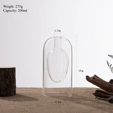 vase verre transparent moderne bouteille diffuseur parfum aromathérapie décoration salon minimaliste