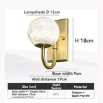 lampe murale moderne or noir marbre led cuisine chambre salon