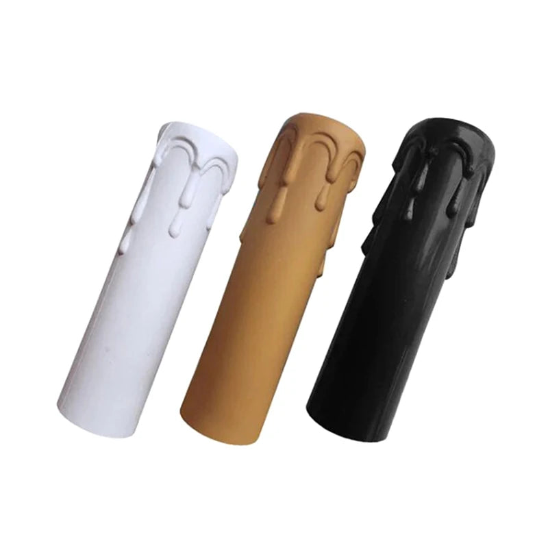 bougies décoratives marron blanc noir texture goutteuse moderne capsules fixation