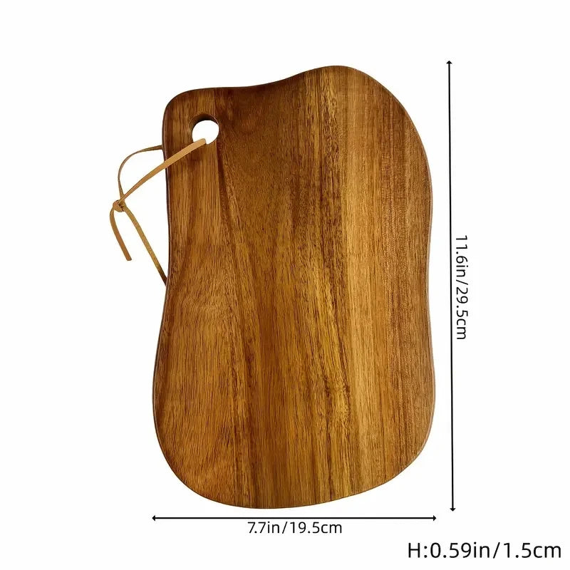 planche découper bois acacia marron clair marron foncé grain naturel rustique moderne