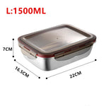 boîtes repas argentées clips rouges étanches micro ondes thermiques isolation moderne
