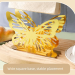 porte serviettes moderne or noir papillon motif ajouré élégant clips serviettes assiette fourchette