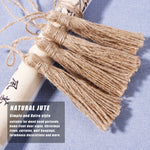 pompons jute franges tissées main décor maison rideaux bricolage simple rétro 17cm longueur 6cm