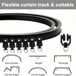 rails rideaux flexibles pliables tige arc noir moderne clips rondelles instructions