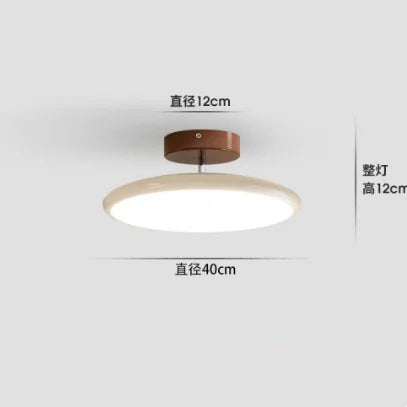 plafonnier moderne rond vert beige marron lisse opaqué télécommande led 40cm 50cm lumière chaude