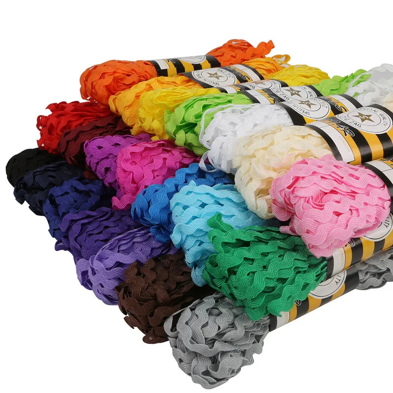 ruban tissé ondulé orange jaune vert blanc rose noir bleu gris moderne 15mètres
