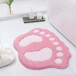 tapis sol doux absorbant traces pieds motif moderne couleur gris violet rose vert rouge