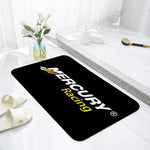tapis anti dérapant moderne logo mercury racing noir jaune salon salle bain entrée 100x150cm
