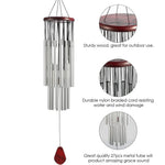 cloche vent moderne tubes métalliques argenté rouge marron floralextérieur maison jardin decoration