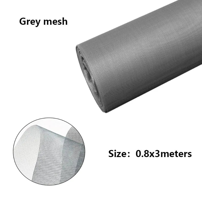 filet protection anti moustiques noir blanc bleu gris maille régulière moderne adhésif fenêtre 1x1m