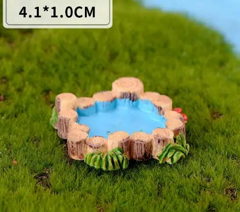 ornements paysage miniature résine lighthouse well bassin pont plante fleur artificielle rustique naturel jardin