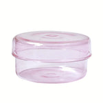 boîtes bijoux verre transparentes modernes différentes couleurs anneaux boucles d'oreilles.storage container with lid