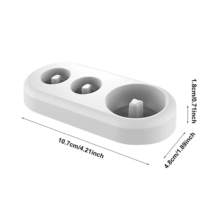 organisateur brosses dents électriques support moderne blanc gris bleu minimaliste rangement salle bain