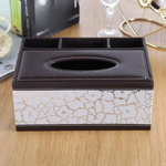 boîte mouchoirs simili cuir noire classique compartiments rangement télécommande objetos divers