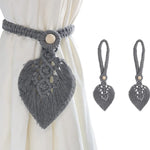 rideaux boho chic macramé franges blanc accessoires fenêtre deco chambre salon echangement fixations