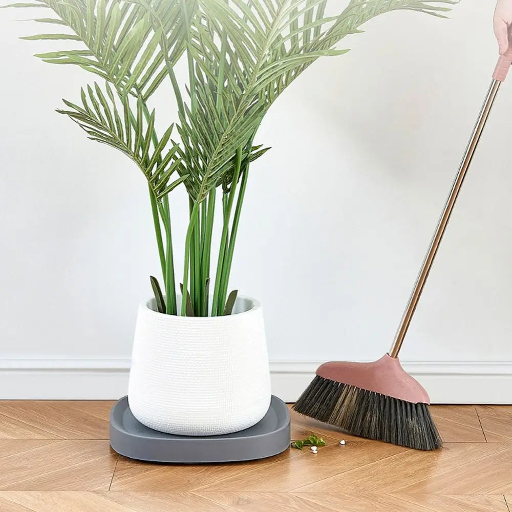support plante moderne plateau antidérapant blanc gris robusteintérieur roue stable transporte plantes facilement