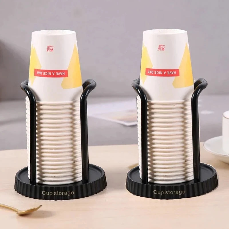 support tasses noir rayures moderne tasses papier rangement salon vertical
