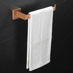 accessoires salle bain or rose moderne porte serviettes mural fixations métal