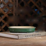 bassin bonsaï porcelaine blanc vert classique glazed desktop flower plant chinese ceramic