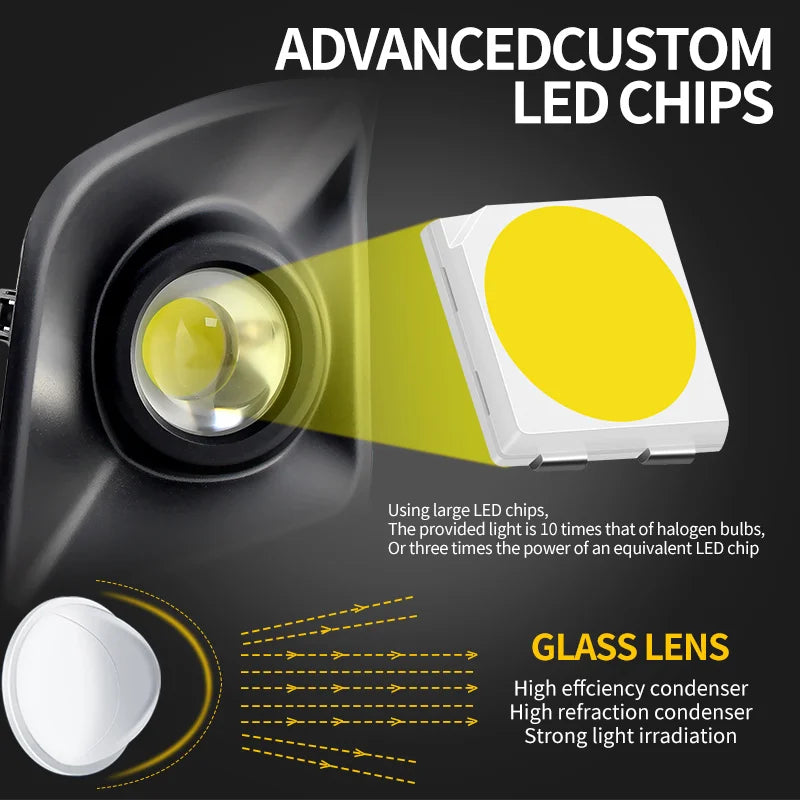 phares led antibrouillard noir jaune clips modernes technologiques projecteurs lexus is200t is250 is300 is350