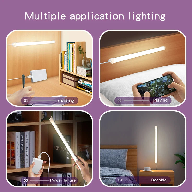 lampe led aimantée usb moderne blanc mat 32cm 5v warm white light