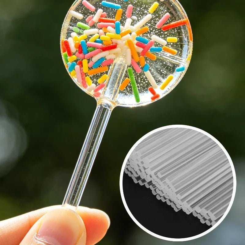 piquet transparent rayé moderne sucre gâteau décoration noël mariage fêtes piquets acrylique polyvalents plantes
