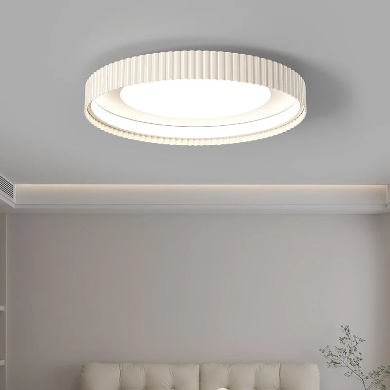plafonnier led moderne blanc rayures verticales éclairage intérieur chambre salon télécommande flux lumineux 249