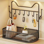 organisateur mural industriel noir crochets panier moderne rangement porte chambre