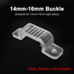 boucle transparente ruban led 10mm 12mm 14mm 16mm fixations haute qualité led flexible clip