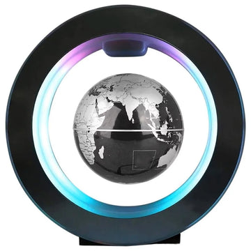 globe flottant cartographie monde aimants led multicolore anneau lumineux moderne technologie chambre adolescente