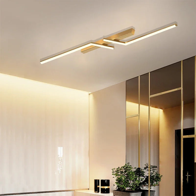lampe led moderne or noir 120cm 100cm 80cm 60cm minimaliste aluminium