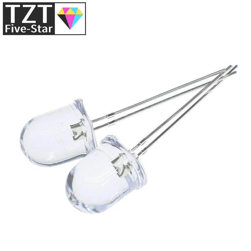 ampoule led transparente 10mm ronde couleurs moderne ultra lumineuse