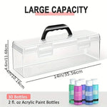 boîte rangement transparente poignée moderne outils calligraphie réutilisable plastique pratique