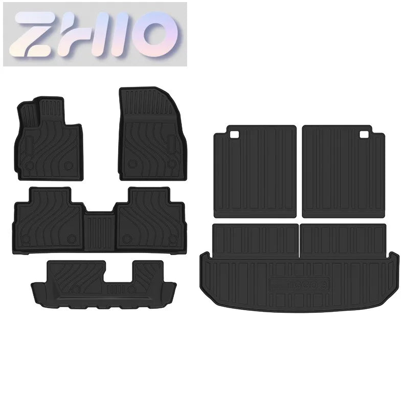 tapis sol voiture noir rayures horizontales moderne clips antidérapant imperméable tpe