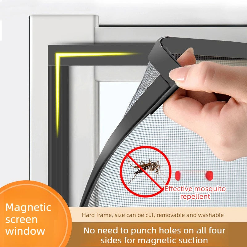 rideau fenetre antimosquites maille fine aimants puissants noir gris clair moderne facile