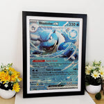affiche lenticulaire 3d anime pokemon carte charizard squirtle bulbasaur effet 3d art mural orange