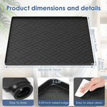 tapis protection moderne noir silicone antidérapant 50x50cm anti gouttes électroménagers