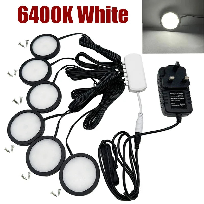 plafonnier led blanc noir argent moderne 18 led 12v adaptateur eu uk us 59mm