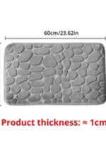 tapis bain rose gris moderne texture cailloux microfibre antidérapant salon salle bain