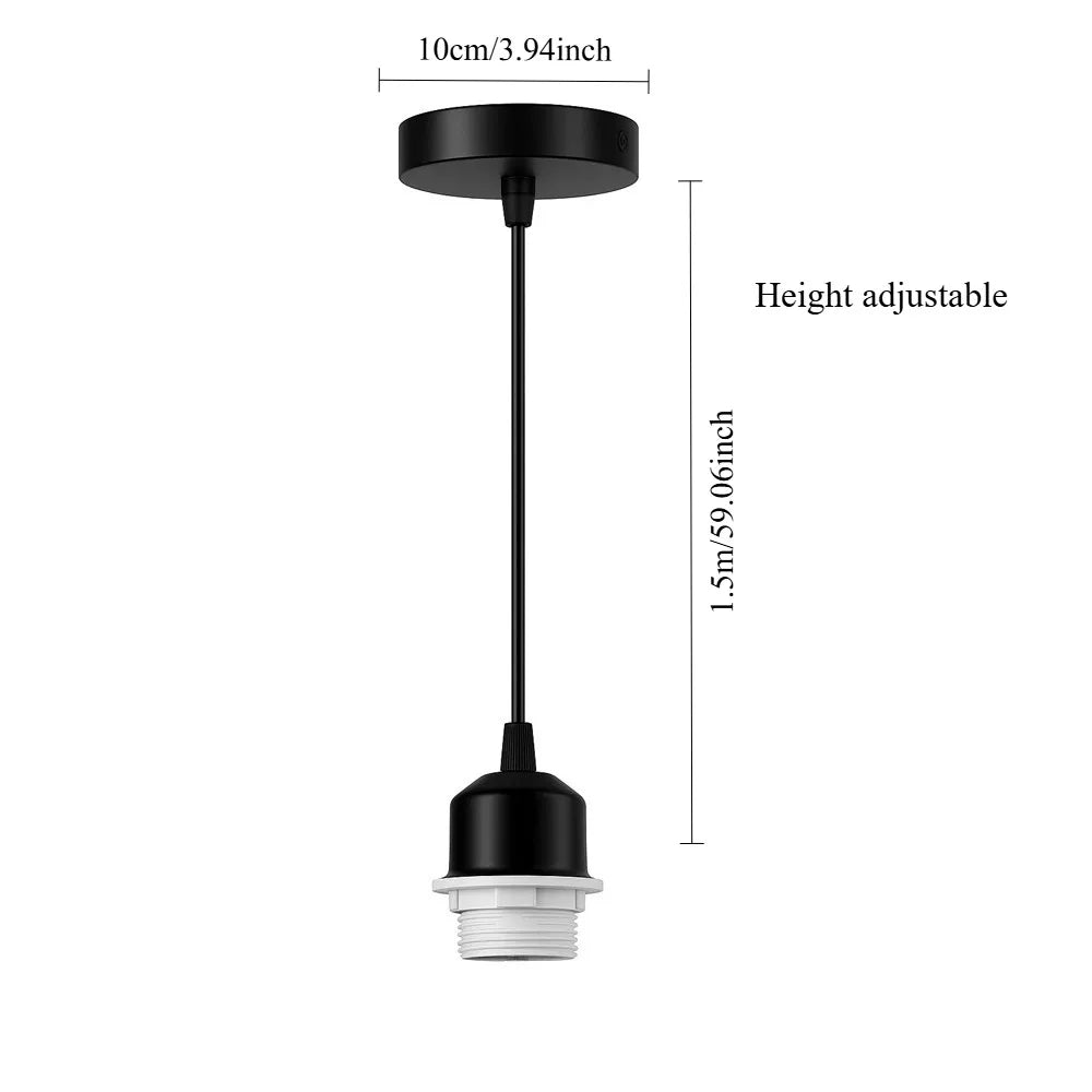 ampoule led e27 interrupteur rotatif câble noir prise eu 4.5m industriel ajustable