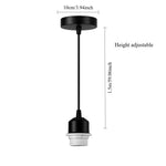 ampoule led e27 interrupteur rotatif câble noir prise eu 4.5m industriel ajustable