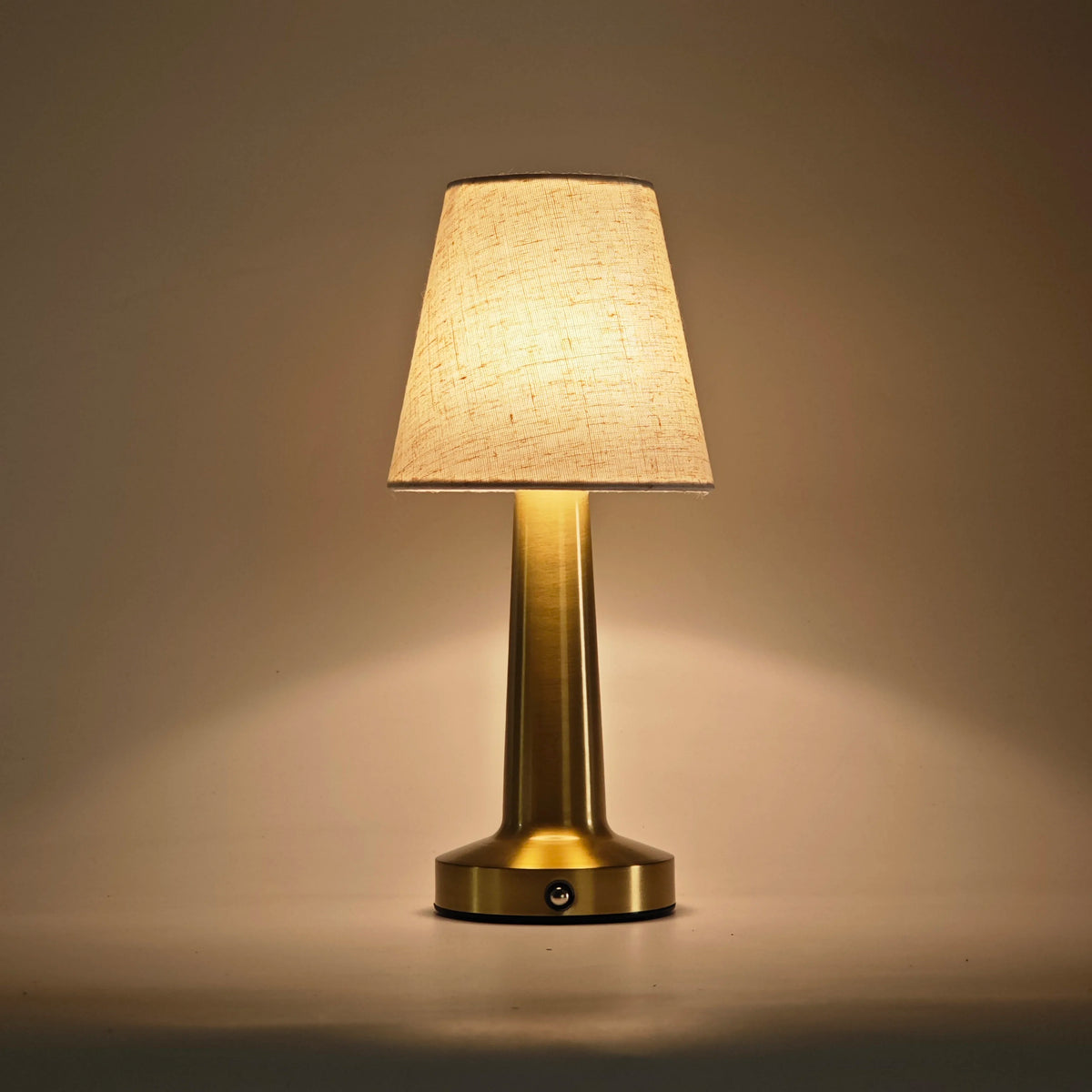 lampe table moderne or abat jour tissu rechargeable tactile chambre coucher led beigeclair