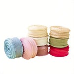 rubans plissés opaques polyester jute couleur unie rose beige rouge bleu noir vert orange