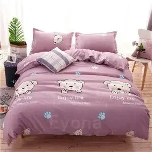 ensemble literie moderne noir blanc motif géométrique housse couette oreillers polyester