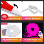 ruban led néon rgb flexible 24 touches télécommande adhésif moderne