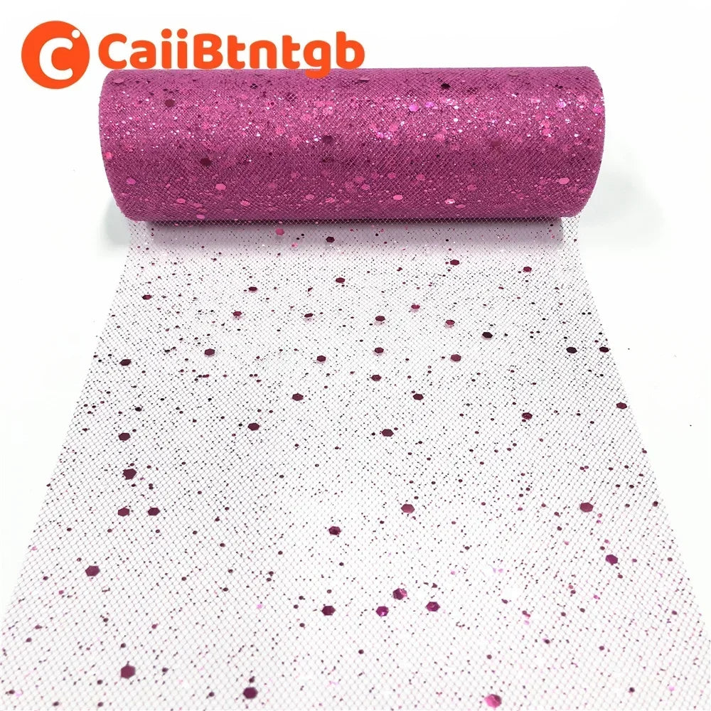 rubans pailletés couleur bleue rose noir texturés 25 yards 15cm largeur festive bricolage mariage