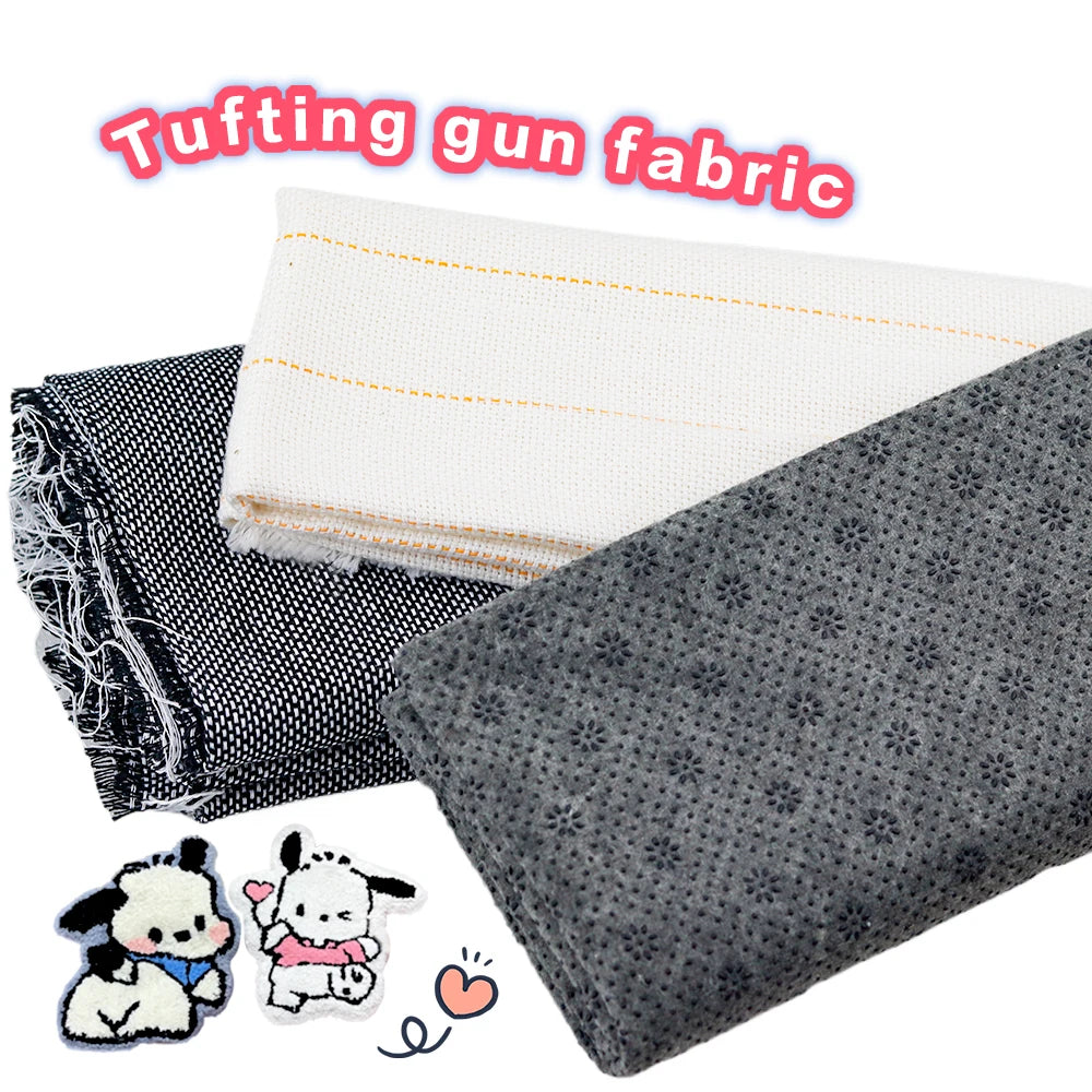 tissu polyester coton antidérapant 1m largeur gris clair moderne petits motifs floraux non blanchi