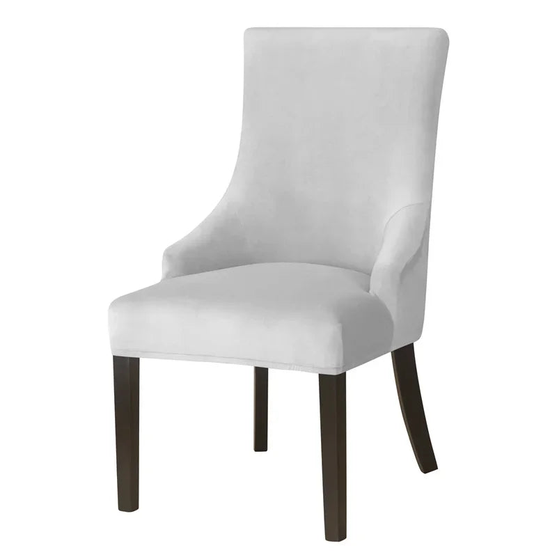 housse chaise velours gris moderne adhésive polyeste protection événementière banquet mariage